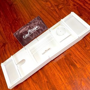 Cabot Carlyle adjustable bath caddy with pull out cubbies